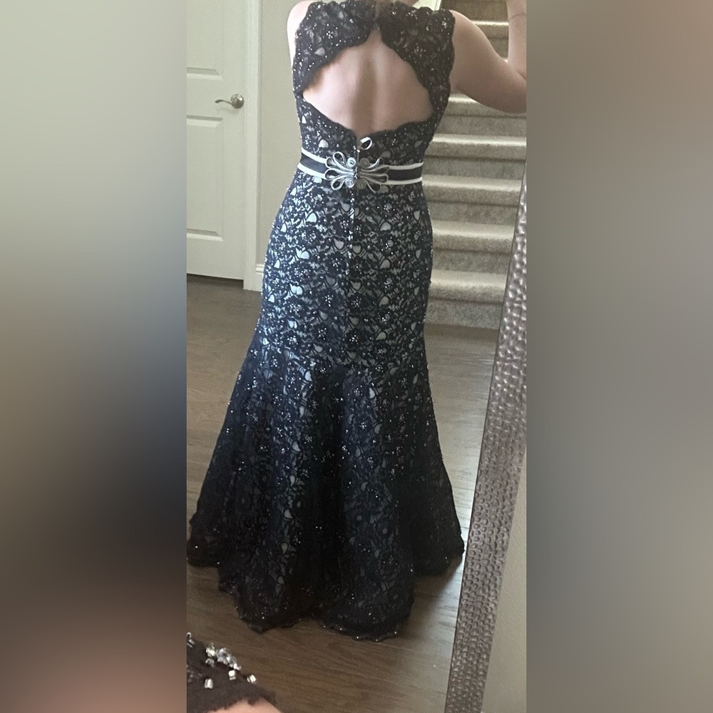 Christian Michele Black Gown size 12 - Picture 2 of 9